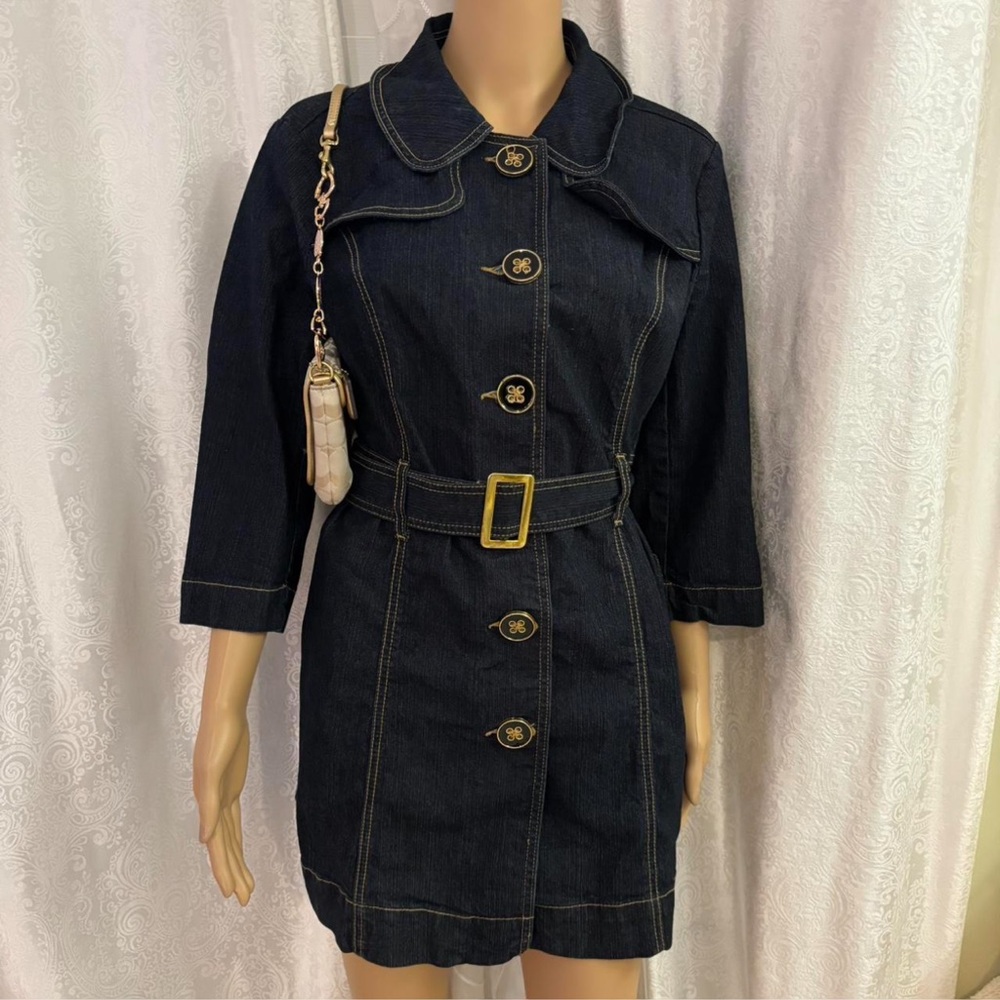 Cato Dark Blue Denim Shirt Dress